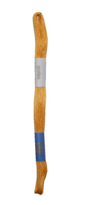 Stickgarn Stickfaden Knüpfgarn 100% Baumwolle 15 m hellorange (1262)