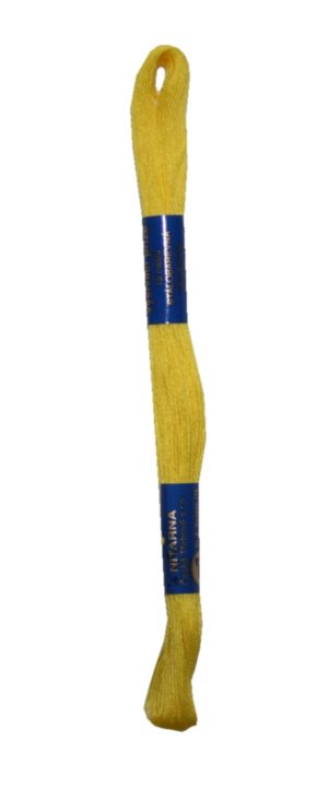 Stickgarn Stickfaden Knüpfgarn 100% Baumwolle 15 m gelb (1652)
