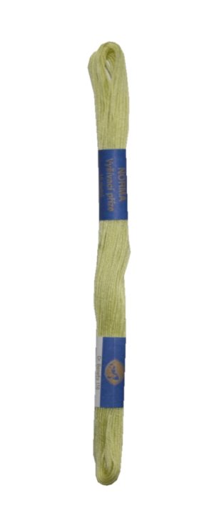 Stickgarn Stickfaden Knüpfgarn 100% Baumwolle 15 m gelbgrün (6032)