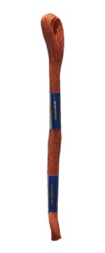 Stickgarn Stickfaden Knüpfgarn 100% Baumwolle 15 m braun terrakotta (7242)