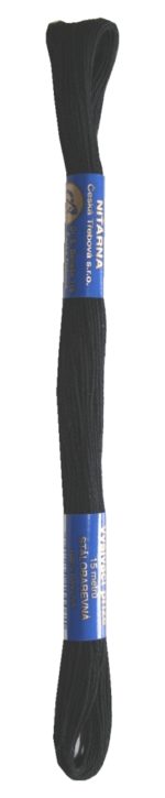 Stickgarn Stickfaden Knüpfgarn 100% Baumwolle 15m schwarz (9992)