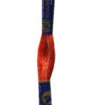 Stickgarn Stickfaden Mouline 100% Baumwolle 8 m orange ombre (2216)