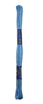 Stickgarn Stickfaden Mouline 100% Baumwolle 8 m blau ombre (5526)