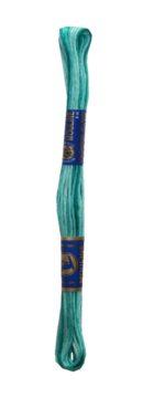 Stickgarn Stickfaden Mouline 100% Baumwolle 8 m grün ombre (6527)