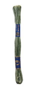 Stickgarn Stickfaden Mouline 100% Baumwolle 8 m oliv ombre (6632)