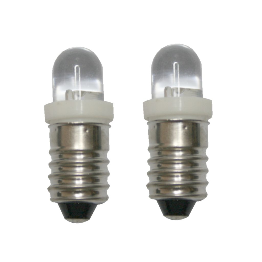 LED Glühlampe Glühbirne E10 24V weiß 2 Stück (8016)