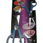 Haushaltsscherenset 2-teilig Edelstahl ergonomischer Griff blau (9011)