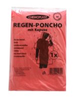 Regenponcho mit Kaputze Regen Poncho rot (9488)