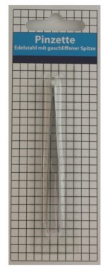 Pinzette Edelstahl geschliffener Spitze ca. 9 cm (9692)