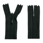 Reißverschluss 50 cm spiralförmig nicht trennbar schwarz (5001)