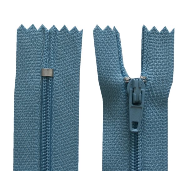 Reißverschluss 50 cm spiralförmig nicht trennbar blau (5041)