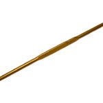 Häkelnadel Doppelhäkelnadel Aluminium ca. 13 cm Größe 3-4 gold (1016)