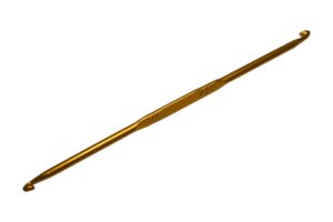 Häkelnadel Doppelhäkelnadel Aluminium ca. 13 cm Größe 3-4 gold (1016)