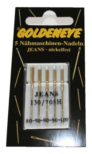 Nähmaschinennadeln Jeans nickelfrei Stärke 80-100 5 Stück (0000)
