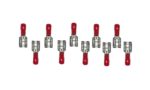 Kabelstecker Steckverbinder Flachverbinder rot 1,5mm2 6,3mm 10 Stück (0002)