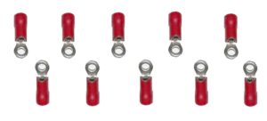 Ringstecker Ringkabelstecker Stecker rot 3,2mm 10 Stück (0004)