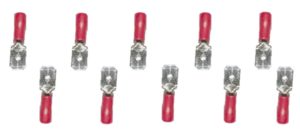 Flachstecker Steckverbinder Stecker rot 6,3mm 10 Stück (0012)