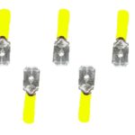 Flachstecker Steckverbinder Stecker gelb 6,3mm 10 Stück (0021)