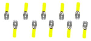 Flachstecker Steckverbinder Stecker gelb 6,3mm 10 Stück (0021)