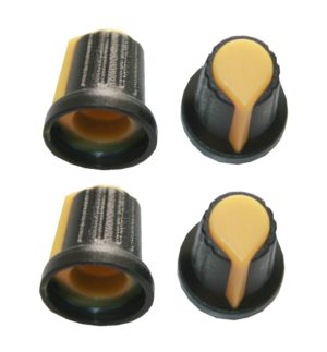 Drehknopf Geräteknopf Potiknopf 6mm gelb 4 Stück (0053)