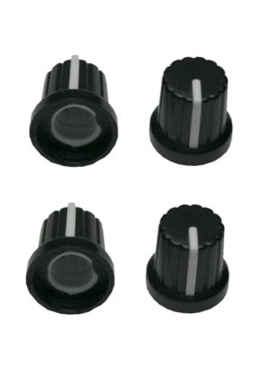 Drehknopf Geräteknopf Potiknopf 6mm schwarz 4 Stück (0059)