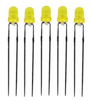 LED Leuchtdiode 3 mm gelb 5 Stück (0003)