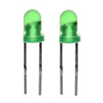 Blink LED 3mm grün selbstblinkend 5-15 mcd 60° 2 Stück (0010)