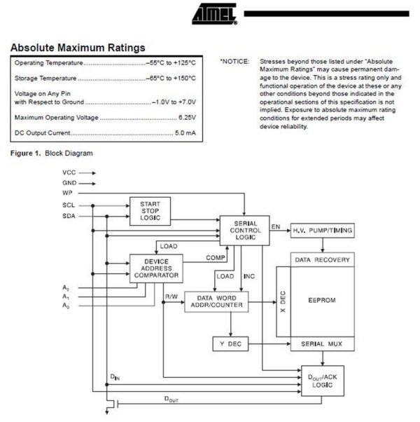24C04N Serielles I2C-Bus EEprom 2 Stück (0102)