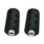 Nähmaschinen Nähgarn Polyester schwarz 2 Spulen je 500 m (1001)