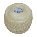 PERLOVKA Kreuzstichgarn Baumwolle Perlgarn 10g 85m hellgelb (1102)