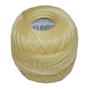 PERLOVKA Kreuzstichgarn Baumwolle Perlgarn 10g 85m hellgelb (1122)