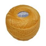 PERLOVKA Kreuzstichgarn Baumwolle Perlgarn 85m gelb mandarine (1162)