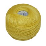 PERLOVKA Kreuzstichgarn Baumwolle Perlgarn 10g 85m gelb zitrone (1642)