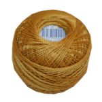 PERLOVKA Kreuzstichgarn Baumwolle Perlgarn 10g 85m gelb gold (6752)