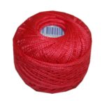 PERLOVKA Kreuzstichgarn Baumwolle Perlgarn 85m rot dunkelpurpur (3262)