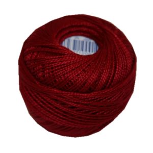 PERLOVKA Kreuzstichgarn Baumwolle Perlgarn 10g 85m rot (3392)