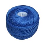 PERLOVKA Kreuzstichgarn Baumwolle Perlgarn 10g 85m blau (5482)