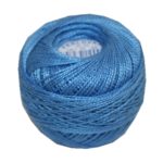 PERLOVKA Kreuzstichgarn Baumwolle Perlgarn 10g 85m blau (5642)