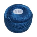 PERLOVKA Kreuzstichgarn Baumwolle Perlgarn 10g 85m dunkelblau (5652)