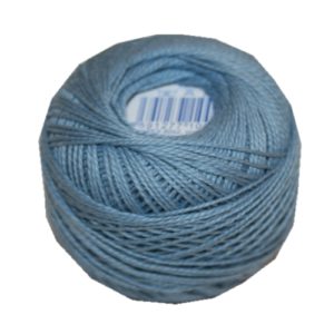 PERLOVKA Kreuzstichgarn Baumwolle Perlgarn 10g 85m blaugrau (5842)