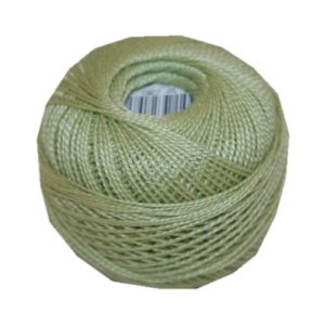 PERLOVKA Kreuzstichgarn Baumwolle Perlgarn 10g 85m hellgrün (6222)