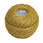 PERLOVKA Kreuzstichgarn Baumwolle Perlgarn 10g 85m gelb braun (6722)
