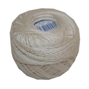 PERLOVKA Kreuzstichgarn Baumwolle Perlgarn 10g 85m hellbeige (7112)