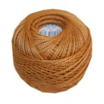 PERLOVKA Kreuzstichgarn Baumwolle Perlgarn 10g 85m goldbraun (7142)