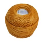 PERLOVKA Kreuzstichgarn Baumwolle Perlgarn 10g 85m braun Senf (7182)
