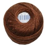 PERLOVKA Kreuzstichgarn Baumwolle Perlgarn 10g 85m braun (7882)