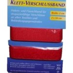 Klettband Klettverschluss 2x50cm 2cm rot (1005)