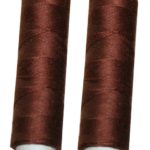 Nähmaschinen Obergarn Nähgarn Baumwolle 100 m 2 Rollen je 50 m 50/3 braun (1040)