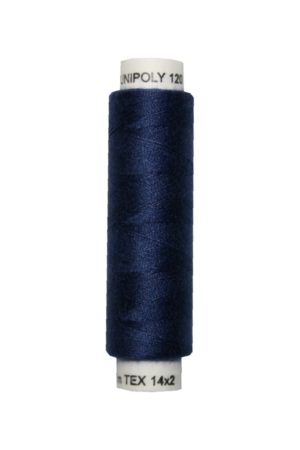 Nähmaschinen Nähgarn 100 m Polyester UNIPOLY 14x2 dunkelblau (0539)