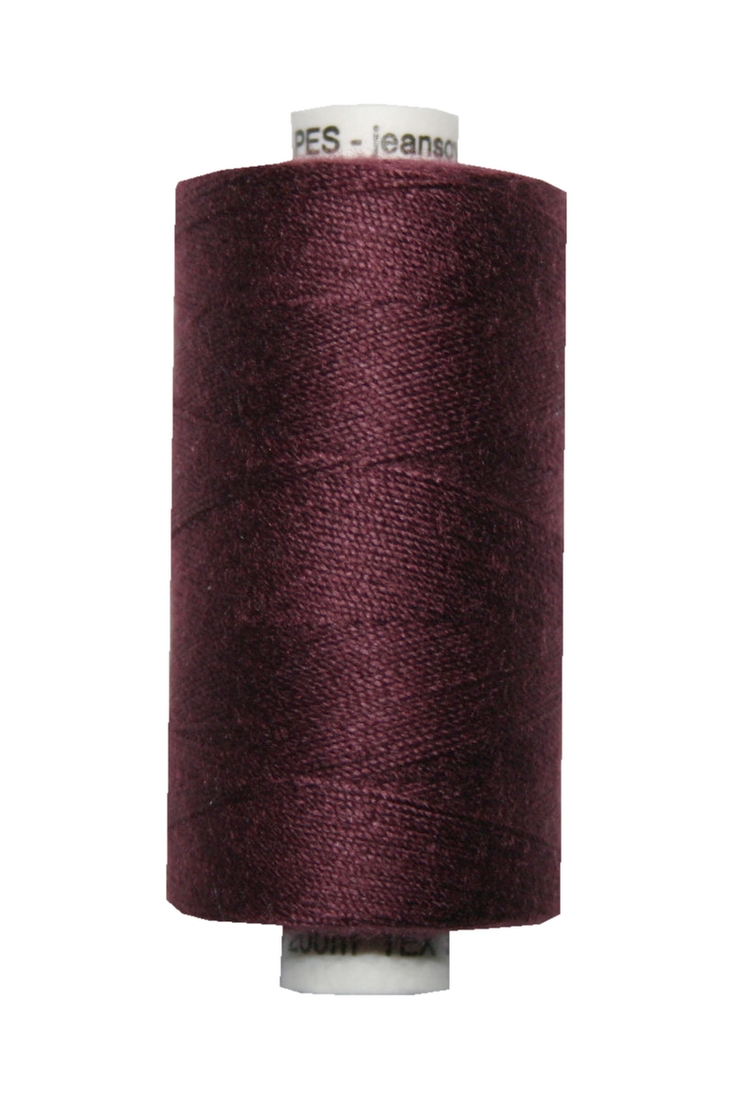 Jeansgarn unipoly 30*3 polyester 200 m prune 0349